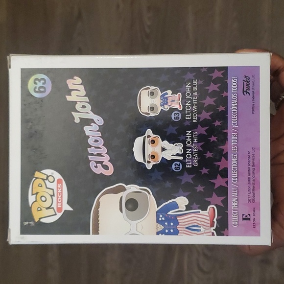 ❤️🔹️🤍 Pop Rocks Elton John Patriotic Funko Pop #63 - Picture 5 of 12